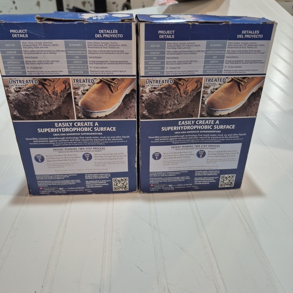 Lot Of 2 Rust-Oleum 18 oz NeverWet Multi Surface Liquid Repellant Waterproof - Picture 6 of 8